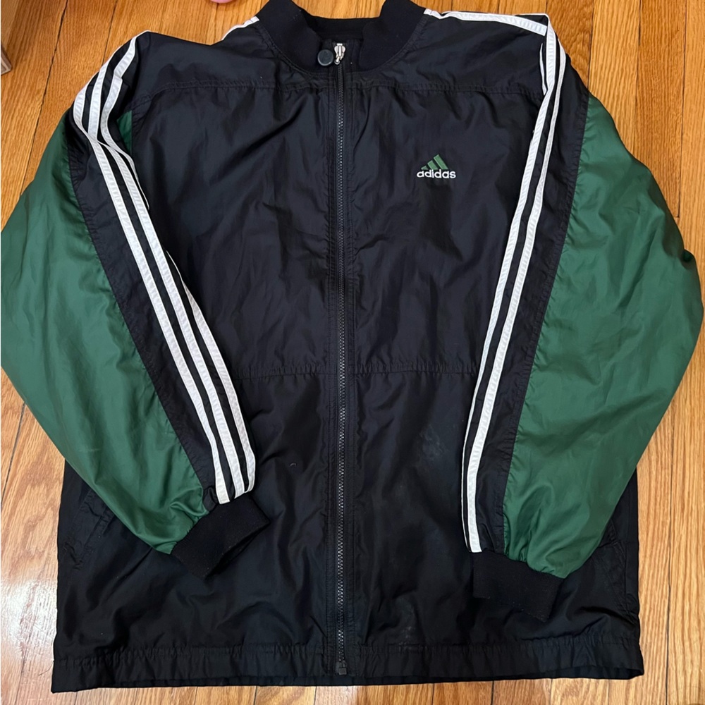 ADIDAS green/black windbreaker
